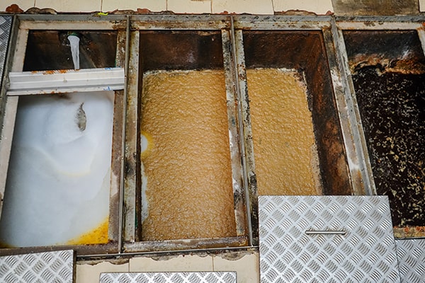 professional-grade pumps, hoses, and cleaning solutions are used for effective grease trap maintenance